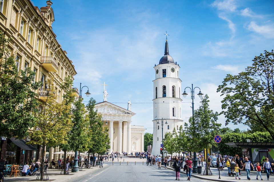 Vilnius' neoclassical cathedral sits in the heart of the city. Photo: PA