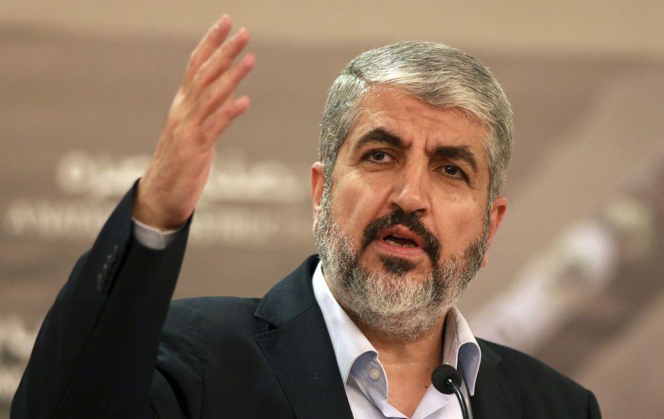 Khaled Mashaal is seen as a relatively moderate figure (Osama Faisal/AP)