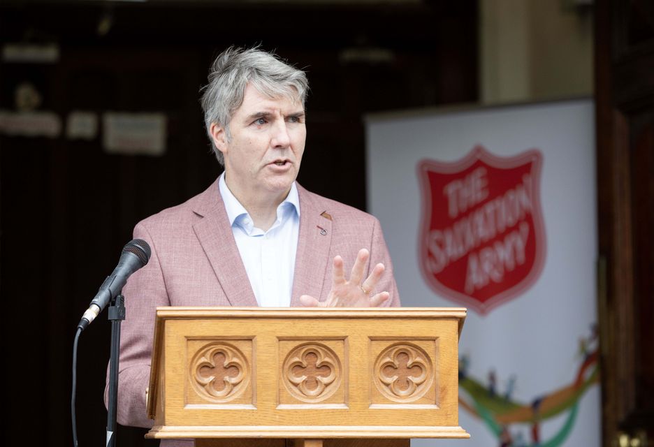 Children’s Ombudsman Dr Niall Muldoon during the official opening of Houben House, Ireland’s largest family homelessness hub which is run by the Salvation Army (Gareth Chaney/PA)