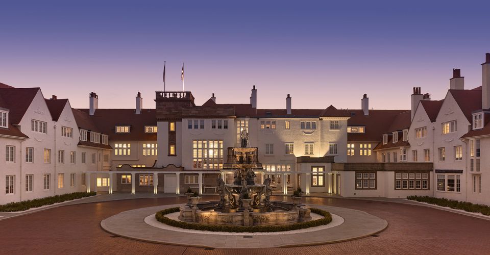 The courtyard of Trump Turnberry Hotel. Picture: Matthew Shaw