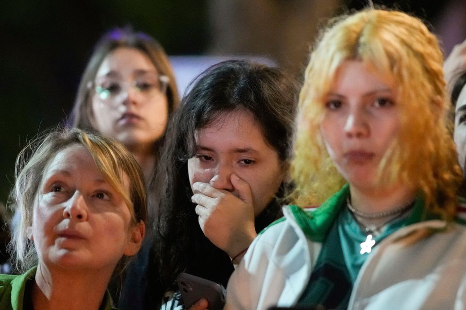 Fan react to the news of the death of Liam Payne Fans at the CasaSur Hotel in the Palermo neighbourhood of Buenos Aires