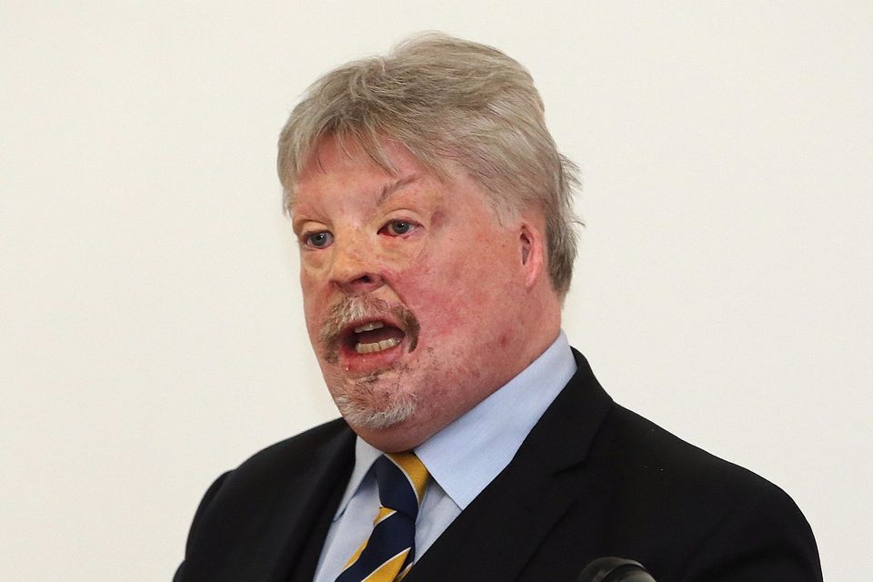 Falklands War veteran Simon Weston speaking at the Northern Ireland Association for the Care and Resettlement of Offenders conference