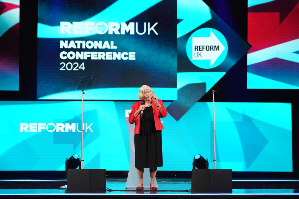 Ann Widdecombe is the party’s immigration and justice spokesperson (Joe Giddens/PA)