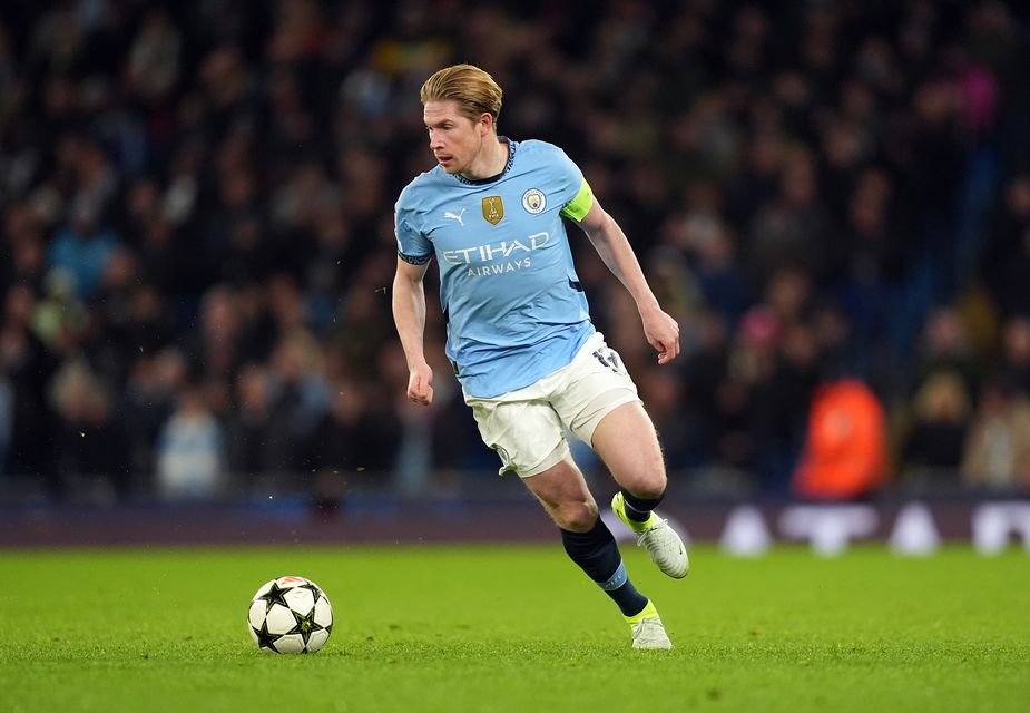 Kevin De Bruyne has made five straight substitute appearances (Martin Rickett/PA)