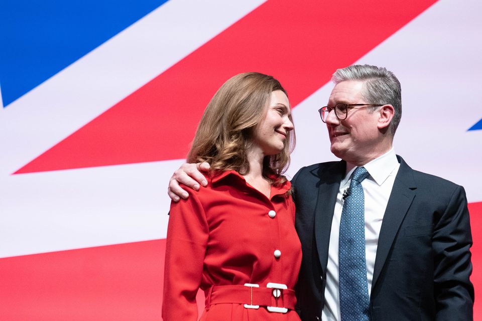 Sir Keir Starmer with his wife Victoria at the Labour Party Conference in Liverpool in September (Stefan Rousseau/PA)