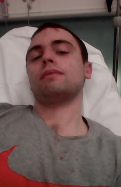 Sean Boyle takes a selfie from his bed during one of his many hospital stays due to his addiction problems. (Credit: Boyle family)