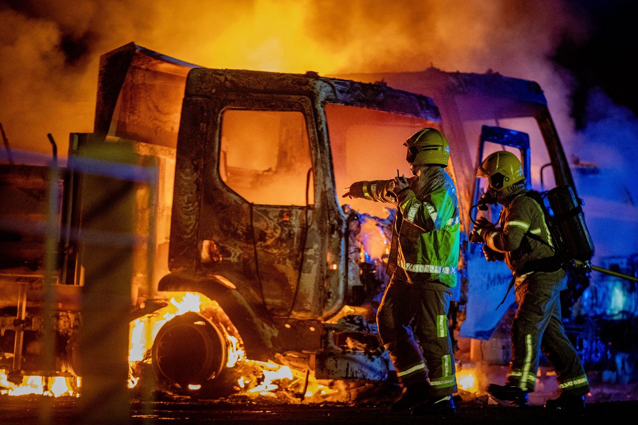 Upper Springfield Road: Major Belfast blaze tackled by firefighters ...