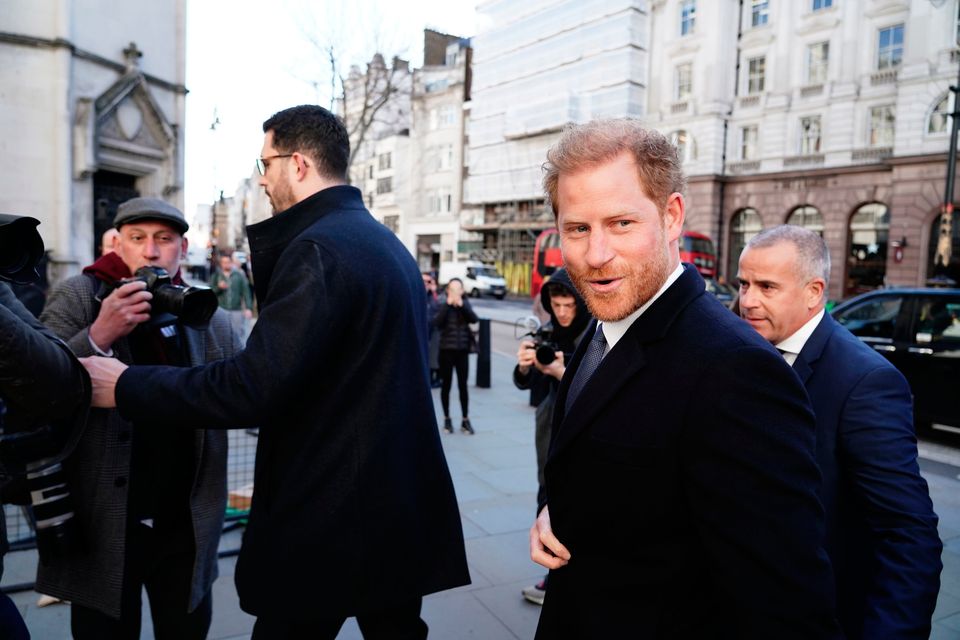 The Duke of Sussex arrives at the Royal Courts Of Justice