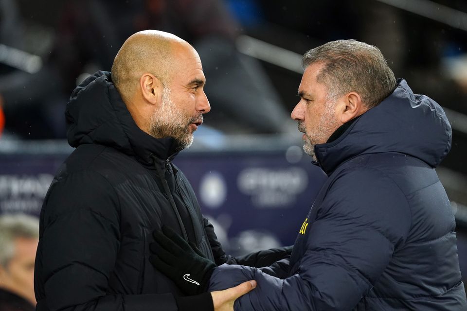 Ange Postecoglou is determined to dethrone Pep Guardiola (Martin Rickett/PA)