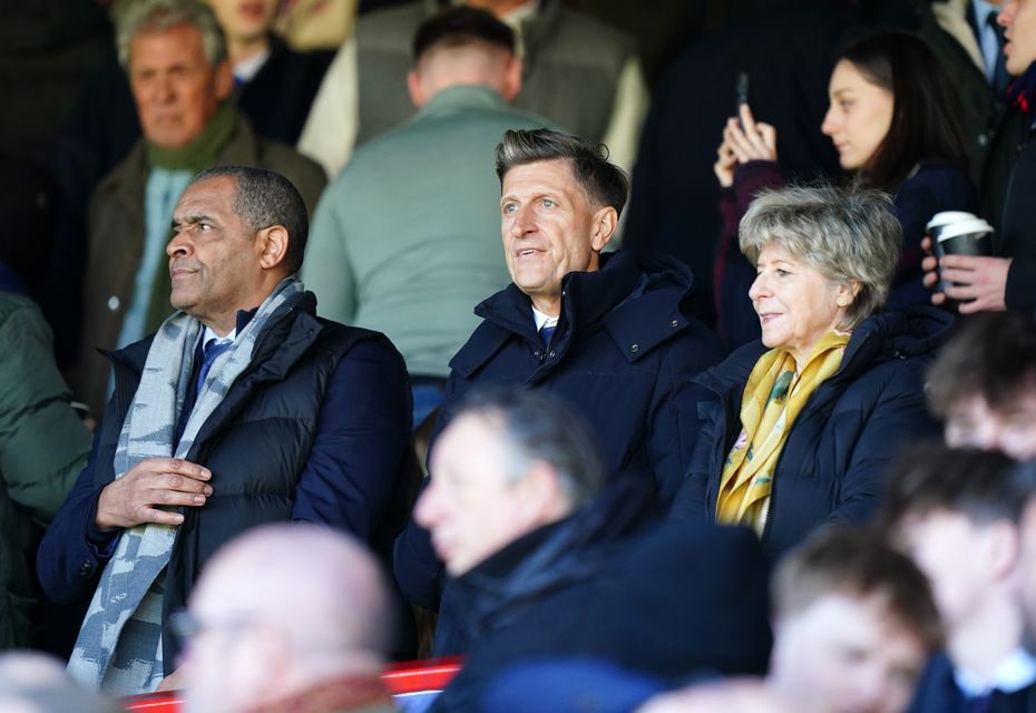 Crystal Palace co-owner and chairman Steve Parish – who has criticised the challenge – watches the game.