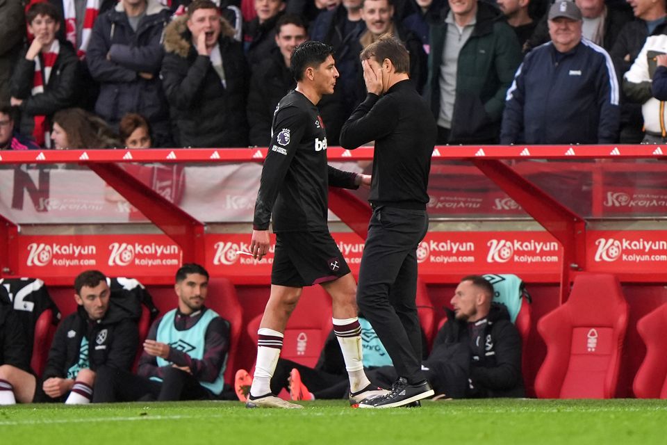 Julen Lopetegui admitted Edson Alvarez’s dismissal was crucial (Joe Giddens/PA)