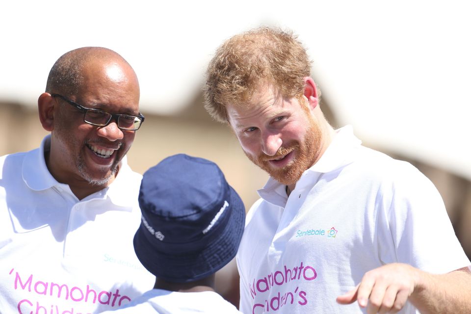 Harry with Prince Seeiso of Lesotho during the opening of the Sentebale Mamohato children’s centre in 2015 (Chris Radburn/PA)