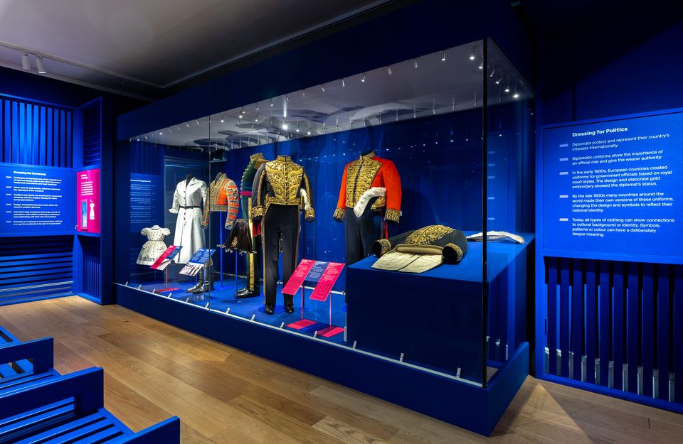 Outfits are shown depending on their context with displays dedicated to dressing for work and dressing for politics (Historic Royal Palaces/PA)