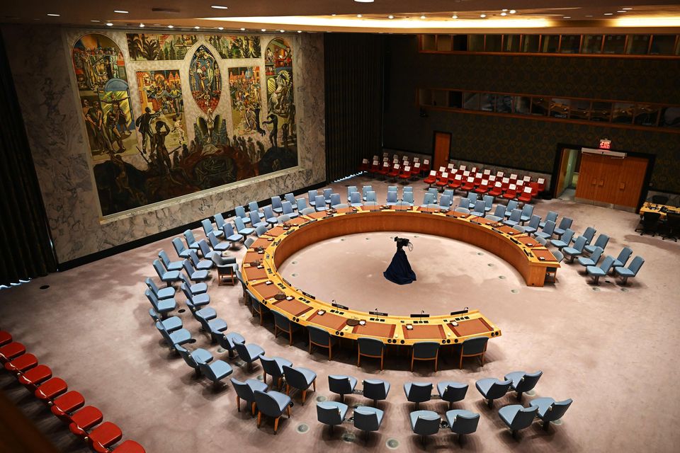 General view of the UN Security Council room (Leon Neal/PA)