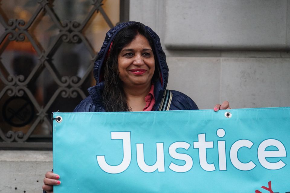 Wrongly jailed former sub-postmistress Seema Misra (Jordan Pettitt/PA)