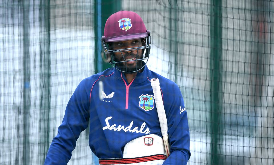 Shai Hope captains the West Indies (Gareth Copley/Pool/PA)