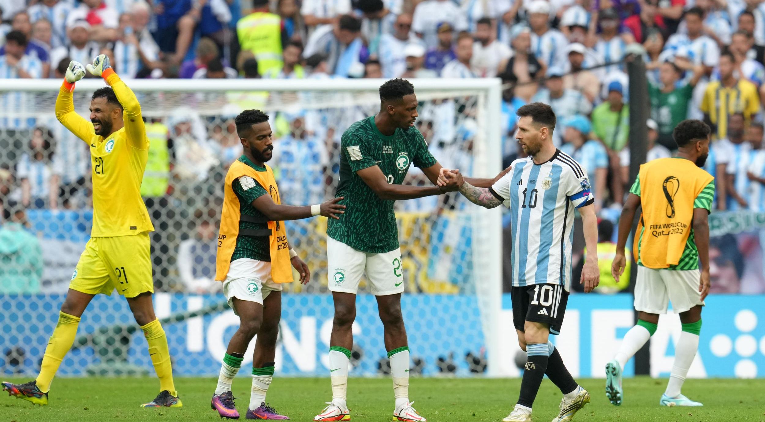 Lionel Messi fronts up to defeat after World Cup shock