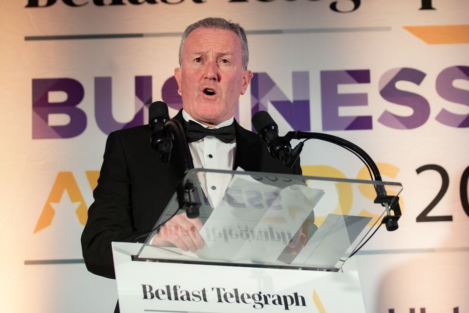 Chancellor of the Exchequer Conor Murphy at the Belfast Telegraph Business Awards on 2 May.  Photo: Kevin Scott for Belfast Telegraph