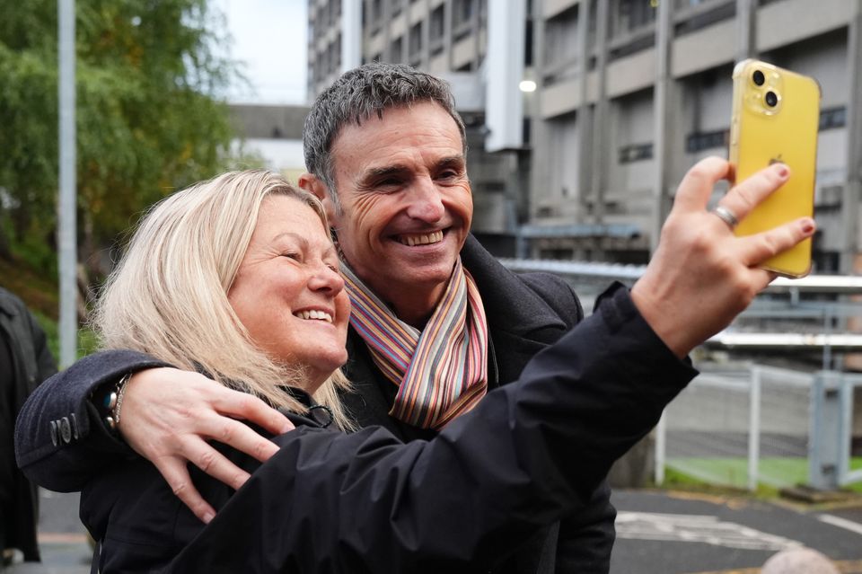 Singer Marti Pellow meets a fan at the Beatson West of Scotland Cancer Centre (Andrew Milligan/PA Wire).