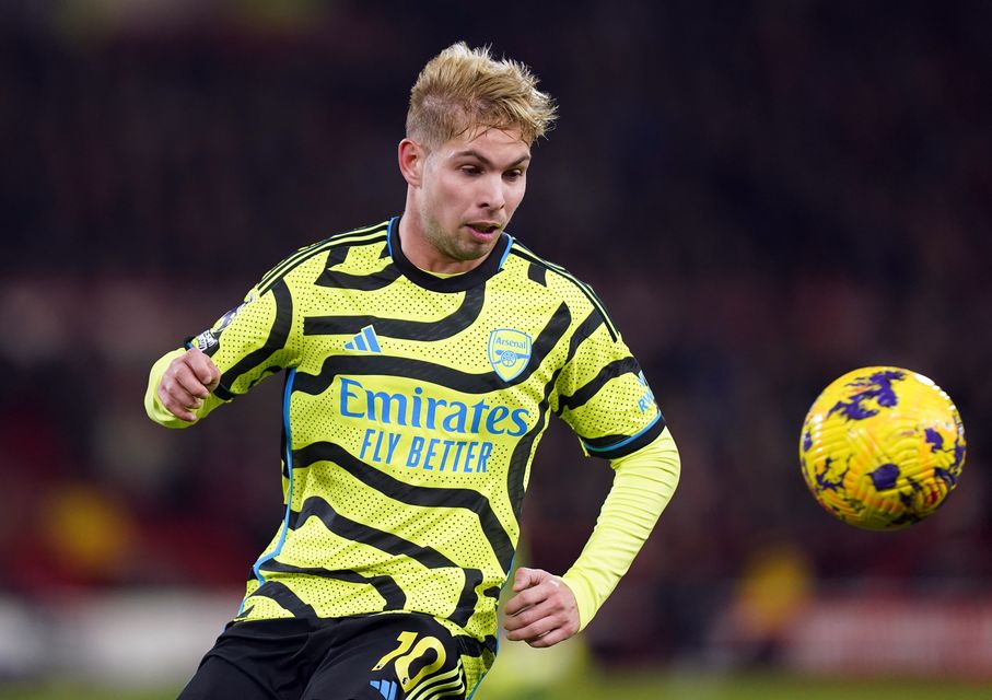 Arsenal’s Emile Smith Rowe appears to be on his way out of the club (Mike Egerton/PA)