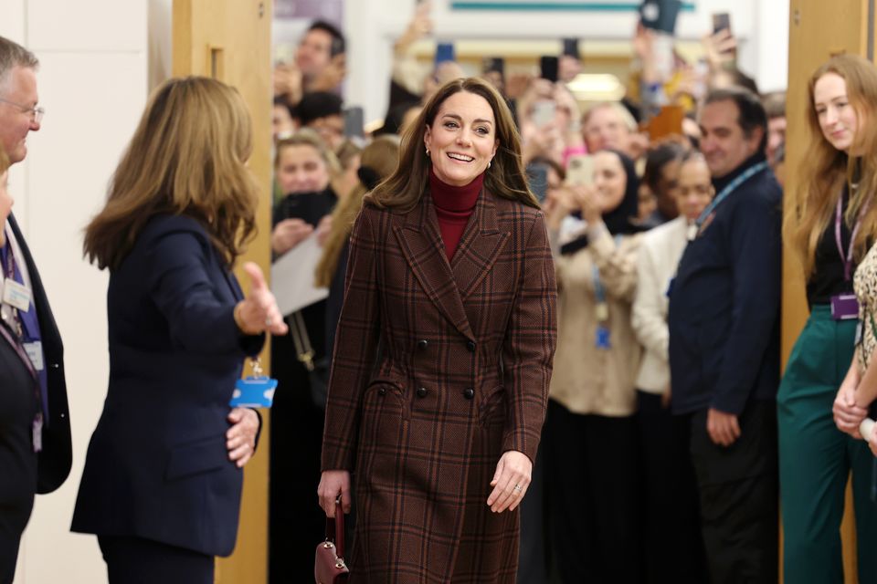 Kate at the end of the engagement (Chris Jackson/PA)