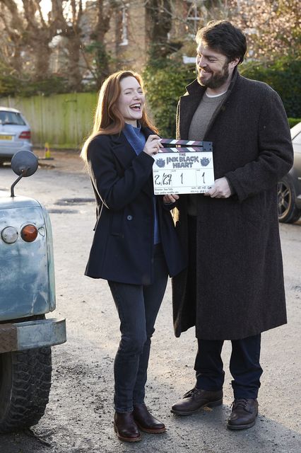 Tom Burke and Holliday Grainger on the set of the Strike- The Ink Black Heart (Rob Youngson/Bronte Film And TV/PA)