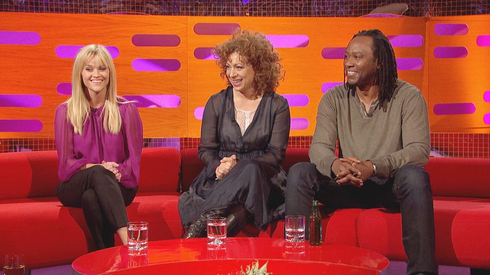 Reese Witherspoon, Alex Kingston and Reginald D Hunter, at the filming of the Graham Norton Show (So Television/PA)