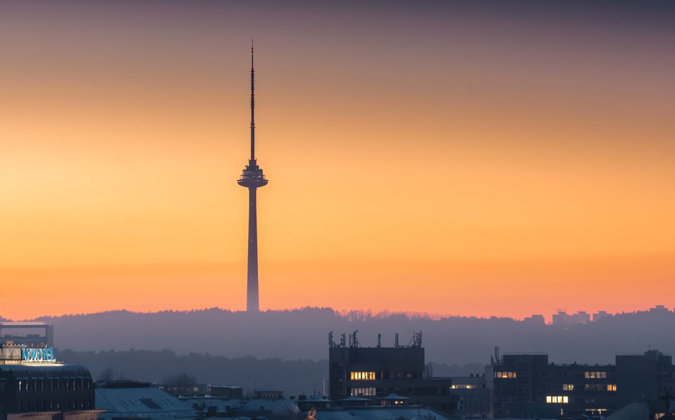 Construction of Vilnius' TV tower began 50 years ago and was completed in 1980. Photo: PA