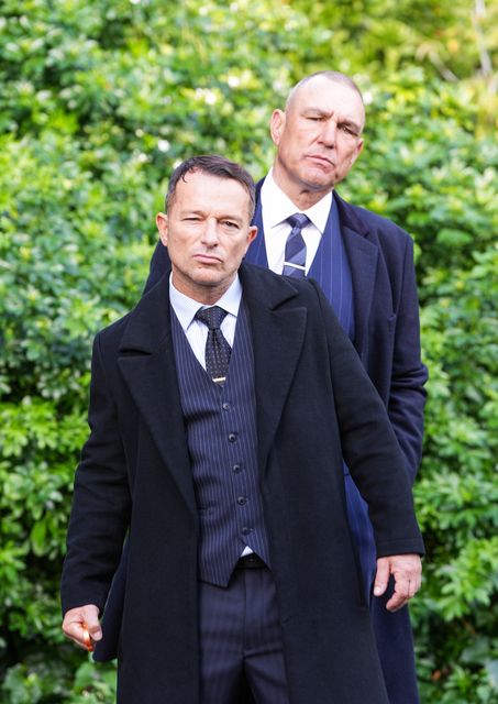 Danny Driscoll and Darryl Paul (left) as Tony Driscoll. (Ian West/PA)