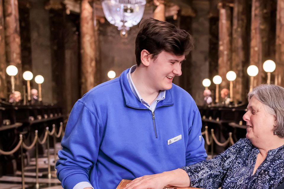 Penny Hefferan and her guide dog Questa visited the Studio Tour (Warner Bros Studio Tour London and Guide Dogs/Ollie Dixon)