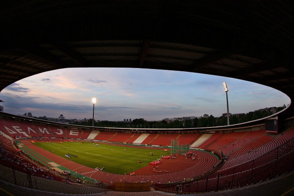 Northern Ireland will be greeted by over 55,000 red seats at the 'Marakana' stadium in Belgrade on Friday night after their fans caused the abandonment of their last qualifier in Italy