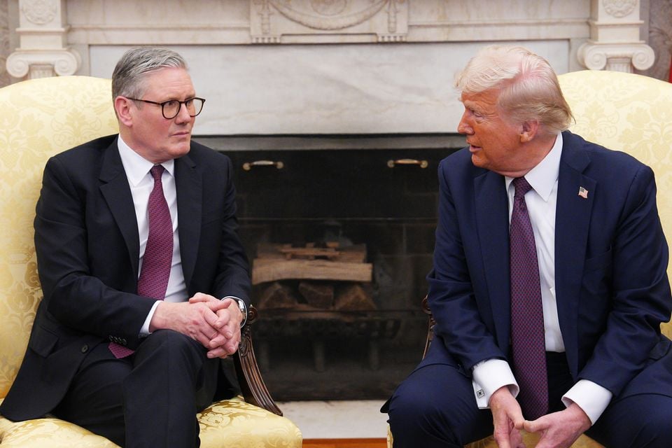 US President Donald Trump meeting Prime Minister Sir Keir Starmer in the Oval Office (PA)