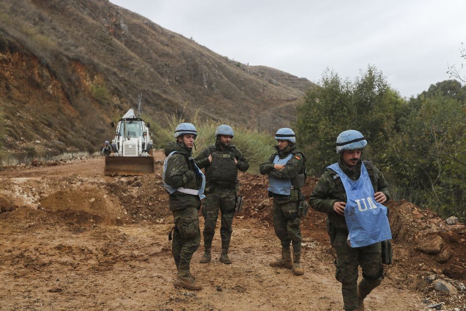 UNIFIL peacekeepers are among those to be deployed to southern Lebanon as part of the ceasefire (Mohammed Zaatari/AP)