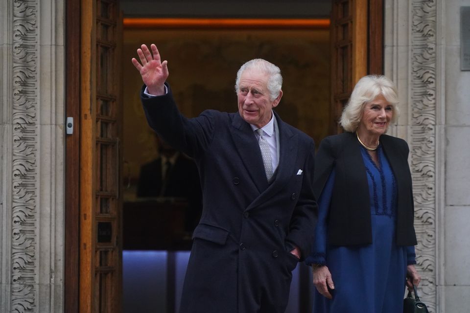 The King visited Kate at The London Clinic (Victoria Jones/PA)