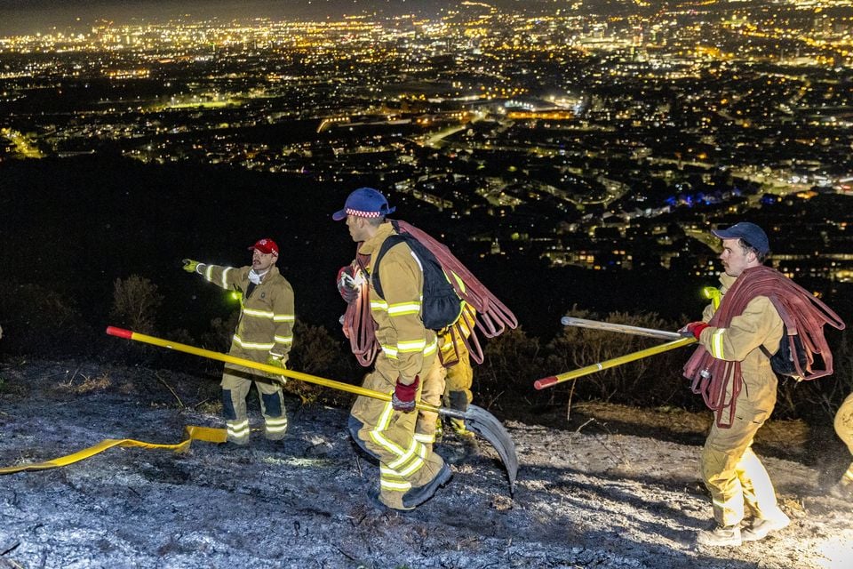 Firefighters battle a major gorse fire on the Black Mountain in Belfast on April 8th 2025 (Photo by Kevin Scott)