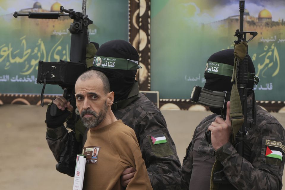 Israeli captive Eli Sharabi (Abdel Kareem Hana/AP)