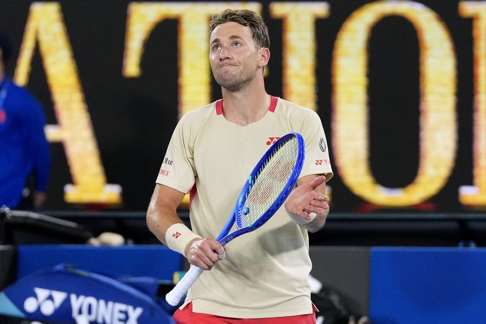 Casper Ruud, pictured, was relieved after beating Jaume Munar (Vincent Thian/AP)