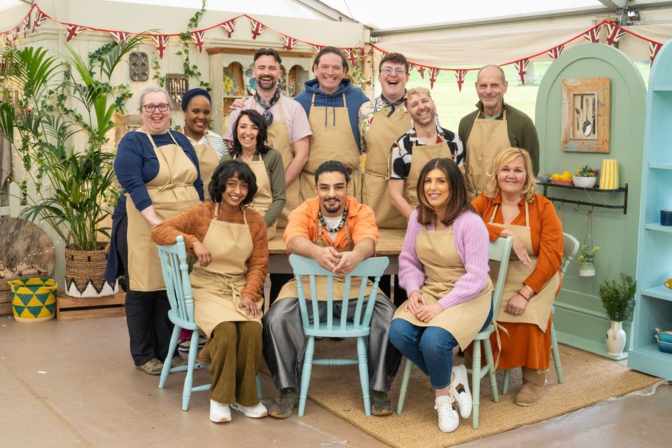 (Back row, left to right) Gill, Illiyin, Hazel, Christiaan, Andy, Mike, John, and Jeff, and (front row, left to right) Sumayah, Dylan, Georgie, and Nelly. (Channel 4/Love Productions/Mark Bourdillon)