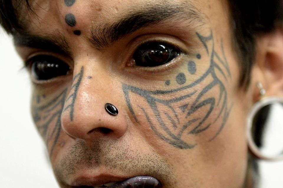 Venezuela Expo Tattoo 2015: Extreme body art from 'Vampire Woman' to 109mm  earlobes 