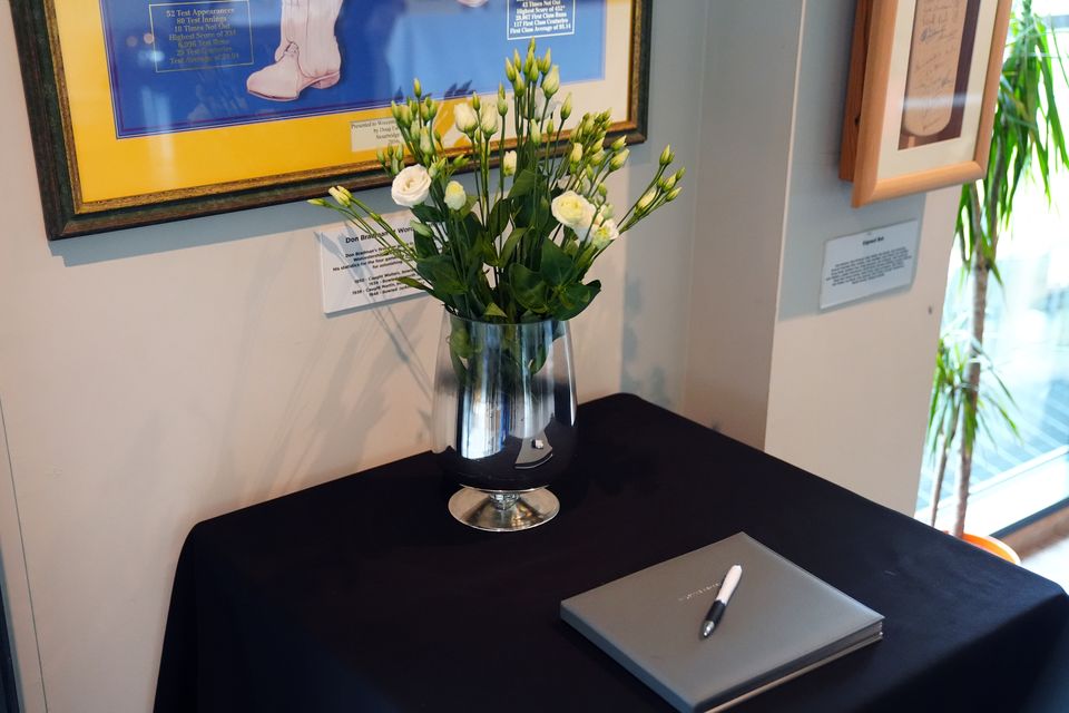 Worcestershire’s condolence book for the late Josh Baker (David Davies/PA)