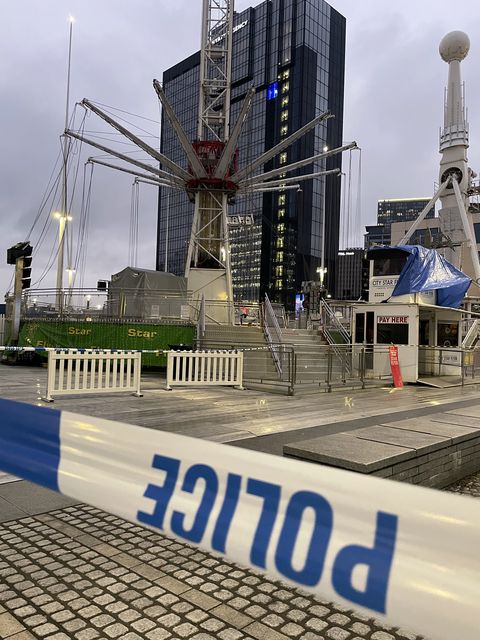 A police cordon remained in place on Friday in Centenary Square (Phil Barnett/PA)