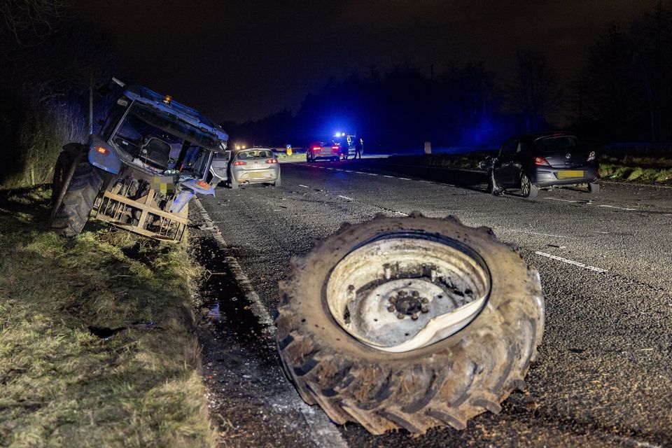 The aftermath of the crash in Co Antrim. Pic: Kevin Scott/Belfast Telegraph