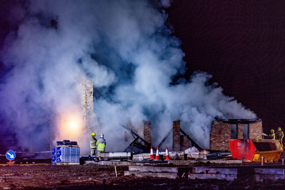 Firefighters deal with a blaze on Park Road in Newtownabbey on November 21st 2024 (Photo by Kevin Scott)