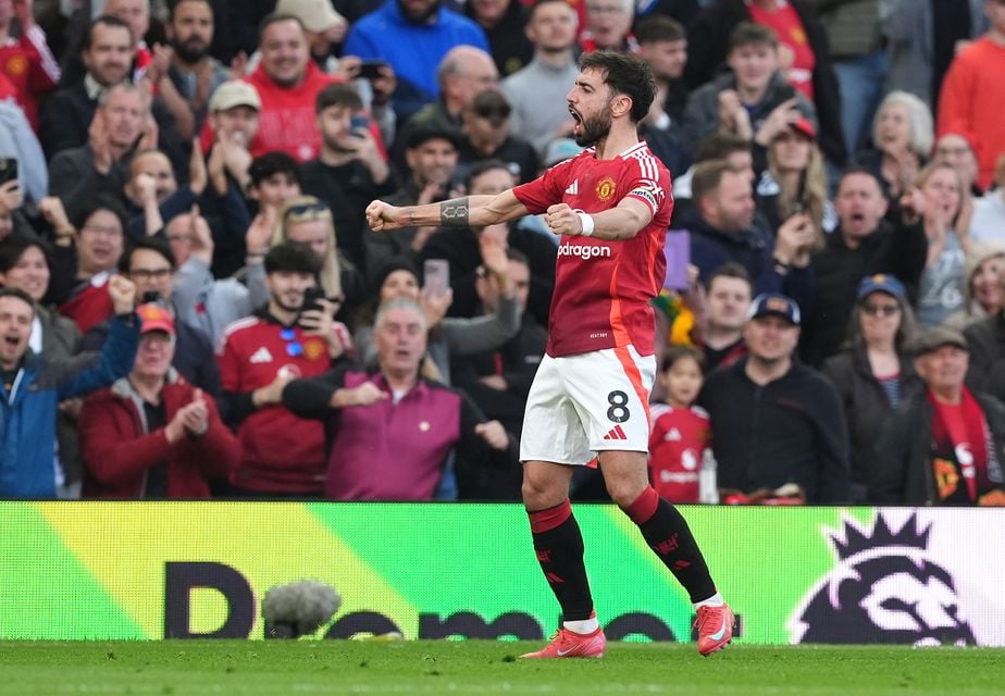 Bruno Fernandes fired United in front (Martin Rickett/PA)