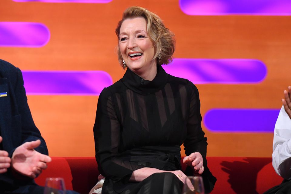 Lesley Manville recalls 'bonkers' family reunion with Gary Oldman