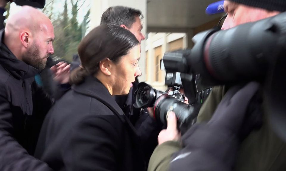 Sam Kerr arriving at Kingston Crown Court, where she was cleared of racially aggravated harassment (Haixin Tan/PA)