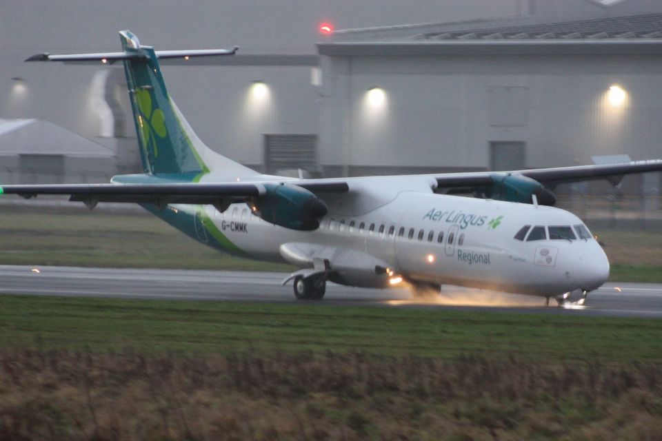 The moment the plane crash landed at Belfast City Airport Pic Michail Savekin