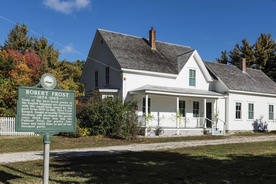 Boyhood home of poet Robert Frost in Derry, New Hampshire