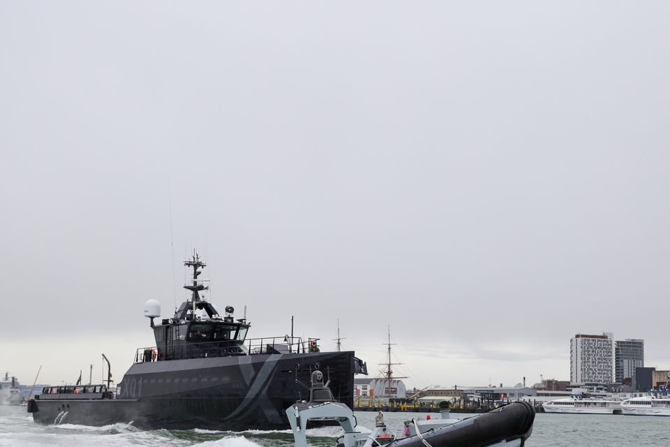 The boat was operated remotely from experimental ship XV Patrick Blackett in Portsmouth Harbour (Oliver Leach/PA)