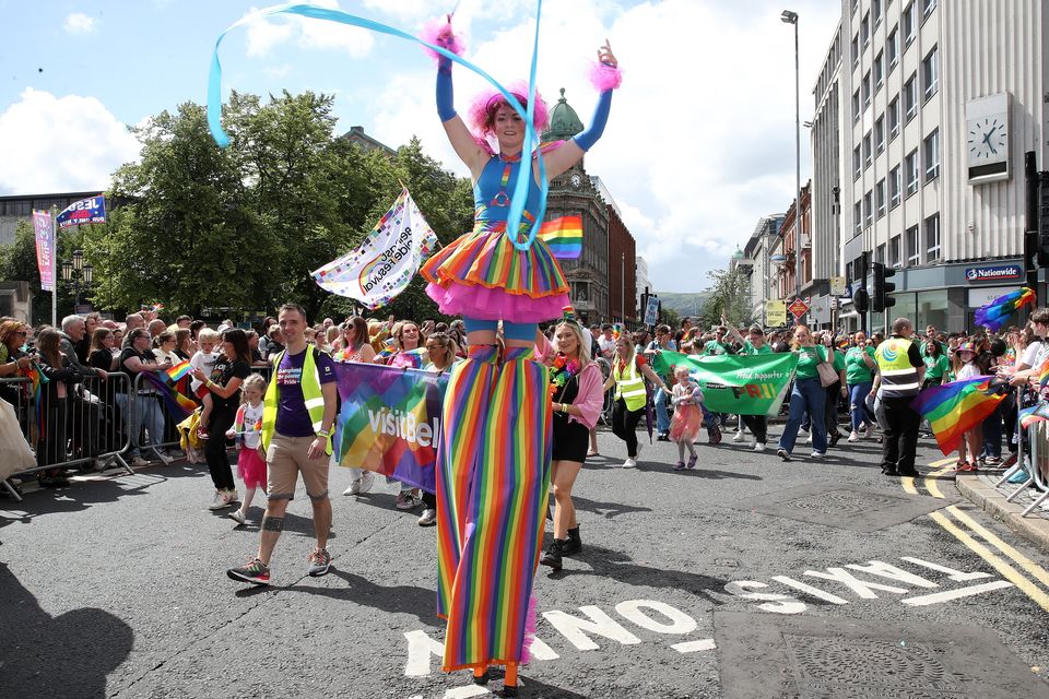 The 2023 Pride Parade in Belfast. Photograph by Declan Roughan / Press Eye